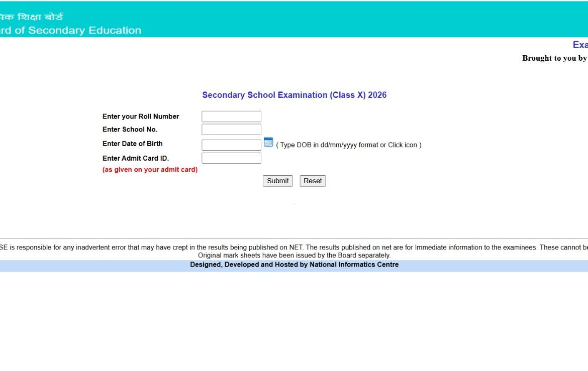 CBSE Class 10 Result 2026 Declared
